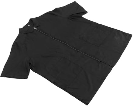 MAGICLULU Wasserdichter Friseurumhang Aus Robustem Material Schlichtes Und Modisches Design Bequemer Schutz Für Kleidung Mit Praktischen Vordertaschen Zum Verstauen Von Werkzeugen Für Profes