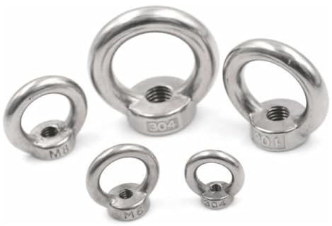BKEKM ringschrauben Augenschraube 1-5 Stück Augenmutter 304 Edelstahl Schraubring Augenschraube M3 M4 M5 M6 M8 M10 M12 M14 M16 Schraube Augenschraube Hebeösenmuttern stabil