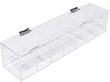 MagiDeal Etikettenspender aus Acryl, Organizer-Ständer, manuell, vielseitig einsetzbar, Etikettenspender mit 7 Schlitzen für Wochentage, für Restaurants, Büros