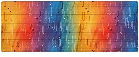 YYHWHJDE Großes Gaming-Mauspad, übergroßes Gummi, 80 x 30 cm, geeignet für Desktop, Laptop, PC, Notenblätter in fünf Zeilen