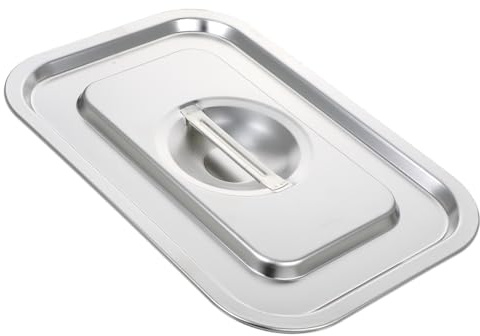 MOLUCKFU Tapa Sarten Rectangular De Acero Inoxidable Con Mango Cubierta Protector De Sartén Para Vapor Protección Contra Polvo Y Conservación De Calor 12.40 X 8.46 X 0.59 in