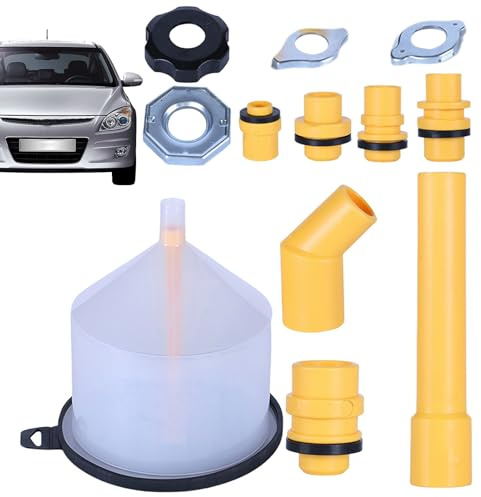 Kit De Embudo De Revestimiento De Radiador - A Prueba De Derrames De 15 Piezas Sin Conjunto De Embudo De Refrigerante De Derrames | Suministros Del De Enfriamiento Para El Tanque De Desbordam
