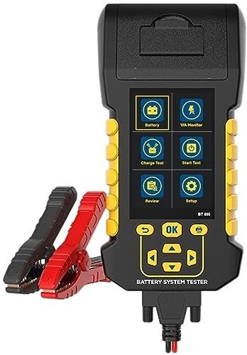 ZGJIAJU Car Battery Tester With Printer 8 30V Battery Test & Cranking Test Start Test & Charging Test & Max Load Test Professional Diagnostic Tool