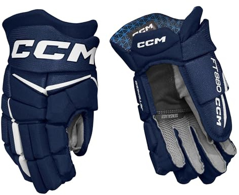 CCM JetSpeed FT880 Senior ishockeyhandskar (marinblå/vit, 33 cm/13 tum)