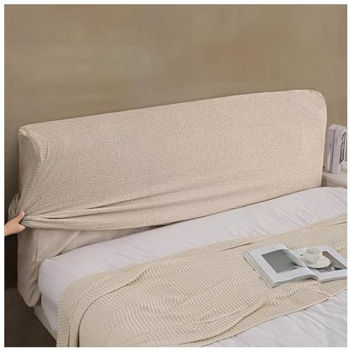 Överdrag Till Sänggavel I Linnestruktur For King Size-säng, Enfärgat Stretchigt Chenilleöverdrag For Sovrum, Studentrum(Khaki,180x70cm/71x27.6in)
