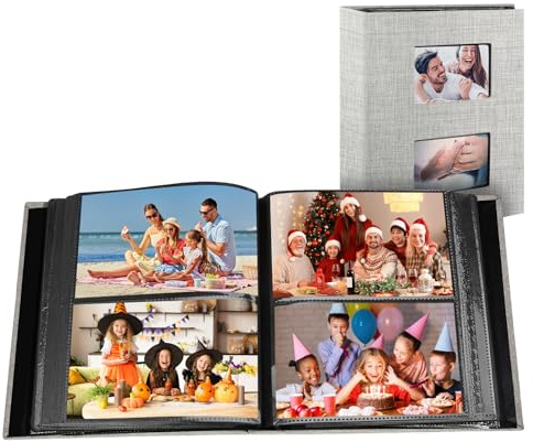 Solinorex Album Foto Grafico Personalizzabile, Scrapbook, Album da Riempire con 200 Pagine da Creare – 10x15 cm Album da für langfristige Aufbewahrungio per Bambini, Matrimoni e Ricordi