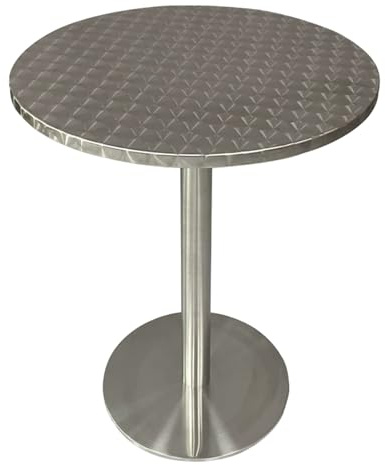 Preferspace Stehtisch, 75 cm hoch, runder Bistrotisch for drinnen und draußen, ideal for Cafés, Bars und Zuhause(60cm/23.6in)