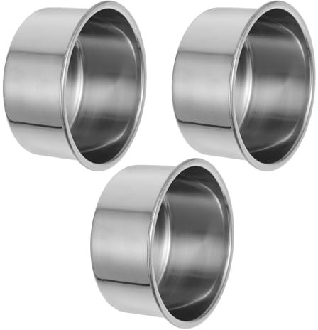 TOBBOMEY Juego de 3 Moldes para Pastel Pequeño de 10 CM Molde Redondo Recto de Acero Inoxidable para Hornear Mini Pasteles y Tartas Apto para Repostería Casera y Profesional