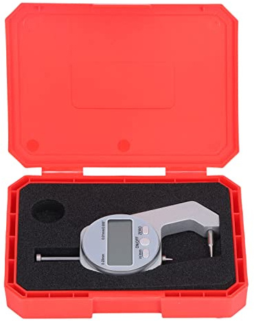 GYZOUKA Spessimetro, Display Digitale, Intervallo 0‑20 Mm con Chiave di Conversione del di Misurazione, per Pellicole di Carta, Pelle e Piccoli Oggetti