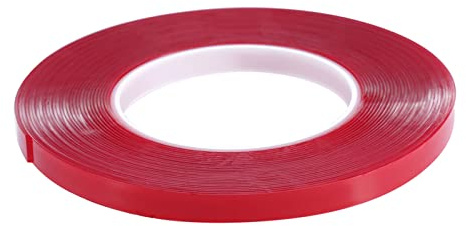 Cygmophing 10m adhesivo para decoración de uñas cinta de doble cara cinta transparente de película roja para herramienta de manicura de lentes de exhibición de uñas