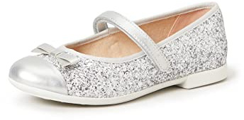Geox Fille Jr Plie' A Ballerines, Silver, 39 EU