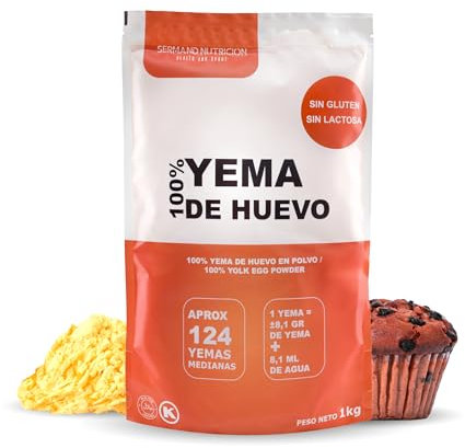 SERMAND Yema de Huevo en Polvo (1kg) | Yemas de Huevo en Polvo | Huevos Pasteurizados | Sin Aditivos | Productos Sin Lactosa | Presentación en Bolsa al Vacío