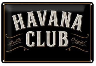 Blechschild 20x30cm gewölbt Havana Club Deko Geschenk Schild