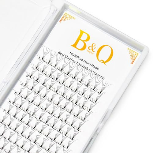 B&Qaugen Fertige Wimpernfächer 4D 5D 6D Wimpern Extensions 0.07 0.10 Wimpernverlängerung C D Volumen Wimpern 8 to 15mm(5D-D-0.07,mix)