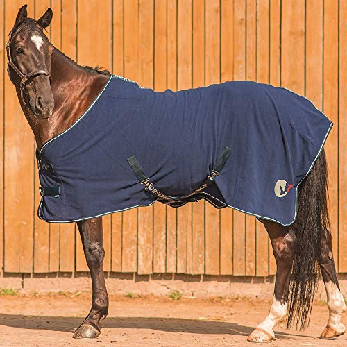 HorSeven Fleecedecke - Marine/Navy, Größe:135