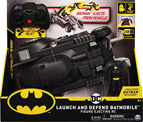 Batman - Batmobile RC Deluxe - DC Comics - Voiture Radiocommandée avec Figurine A Ejecter - 6055747 - Jeu Jouet Enfant