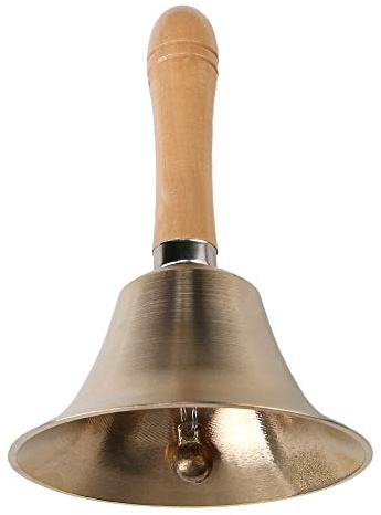 Super Loud Solid Brass Hand Call Bell
