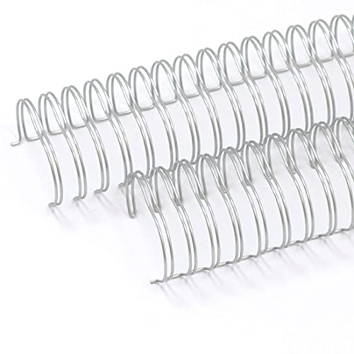 Craftelier - 2er-Set Doppelringbuchspulen für Alben, Notizbücher, Kalender und Agenden | Ideal für Scrapbooking- und Bastelprojekte | Ø 3,81 cm (1.5) - Farbe Silber