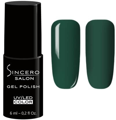 Sincero Salon - Premium UV Gel Nagellack Green Monster - Farbgel für Nägel - Auftrag von 1 oder 2 Schichten - Stark Pigmentiert - Gel Polish