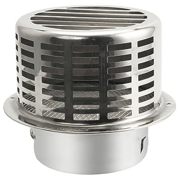 Jayruit Kaminkappe, Edelstahl Warmwasserbereiter Schornstein Kappe Außenwand Luftauslass Rohr Auspuff 110MM