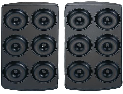 Syntrox Germany Plattenauswahl: Donut Maker Masto, Multimaker SM-1300W Zubehör, Plattengröße 23,5 x 13,2 cm, Schwarz, Kochutensilien Zubehör, Küchengeräte Erweiterung