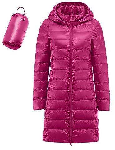 Steppjacke Damen Leicht Wasserdicht - Übergangsjacke Damen Kurz/Lang Daunenjacke Jacke Herbst Winter Steppmantel Leichte Tragejacke Gesteppt Stepp Winterjacke Kapuzenjacke Outdoor Regenjacke