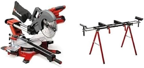 Einhell Akku-Zug-Kapp-Gehrungssäge TE-SM 36/10 L Li-Solo Power X-Change (36 V, 254 mm Sägeblatt, 3800 min^-1, Schnittlinien-Laser, ohne Akku, inkl. Untergestell)