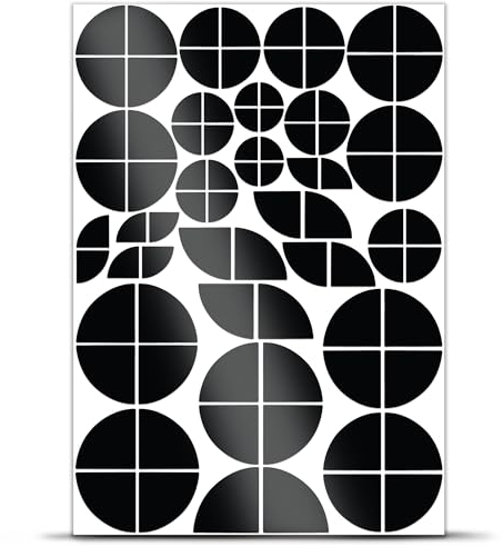 Biomar Labs Emblem Aufkleber Kompatibel mit BMW Selbstklebender Ecken Auto Sticker wasserfest Motorrad Zubehör 86-teilige, Schwarz Glänzend, Matt, Silber und Carbon Folie D 57 (Schwarz Glänzend)