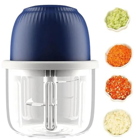 Electric Mini Garlic Chopper, Food Chopper, Mini Food Processors, Wireless Portable Kitchen Food Mixer with USB Charging, Powerful Easy Cleaning Garlic Masher