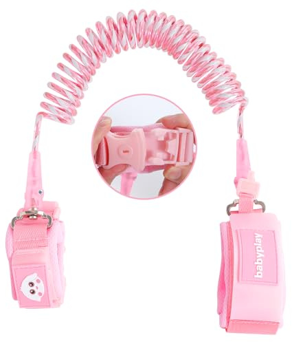 Anti-lost Wrist Belt, Anti-Lost Rope for Children Anti-lost Child Barlet Child Wrist Leash 360° Rotation Safety Harness 2.5m (Pink)