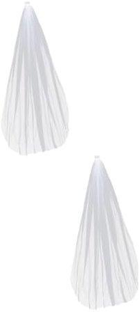 WRITWAA 2stücke Einlagiger Eleganter Brautschleier Mit Kamm Einfache Lange Hochzeitsaccessoires Für Braut Weiß Für Großen Tag