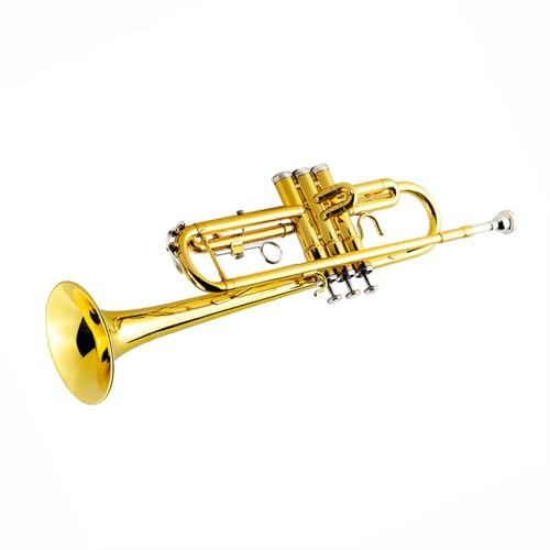 Blechblasinstrument Gold Lackiert B-Trompete Anfänger Blasinstrument Profi-Trompete
