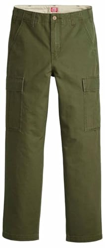 Levi's XX Cargo Straight Dark Olive Rip Stop, Vert Olive foncé, 34W / 32L