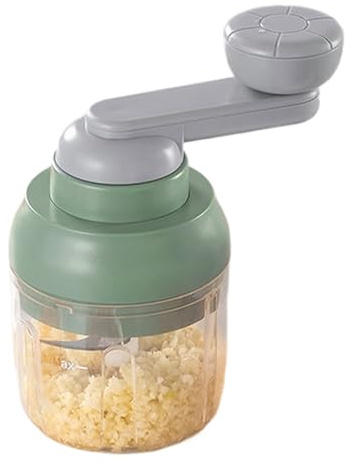 Tritatutto manuale – tritatutto multifunzione con manovella | affettatrice in acciaio inox con manovella a mano, taglierina portatile, taglierina a cubetti, aglio multifunzionale