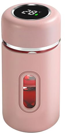 Glass Tumblers, 280ml Reusable Bottles, Anti Fall Portable Design, Real Time Temperature Display, Ideal for Camping, Picnic, Home, Gym, Daily Use, Work, 2.56x2.56x5.31 inches