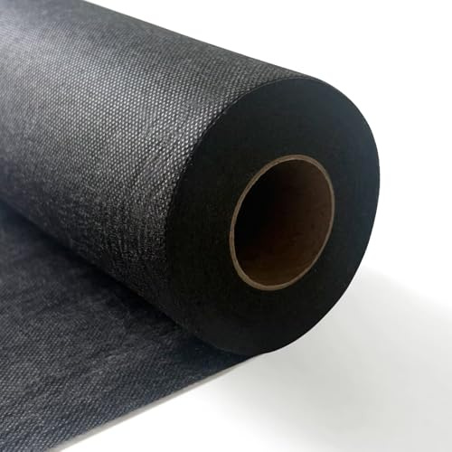 Longing Home Tischläufer Tischband 30 cm x 25 m, 30g/㎡, Schwarz
