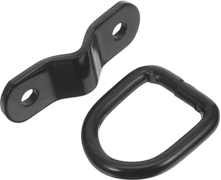 KONTONTY Truck Holder Tie down Anchor Lashing Ring for Trailer Cargo Tie down Buckle Black Ring for Truck Trailer Hook Use