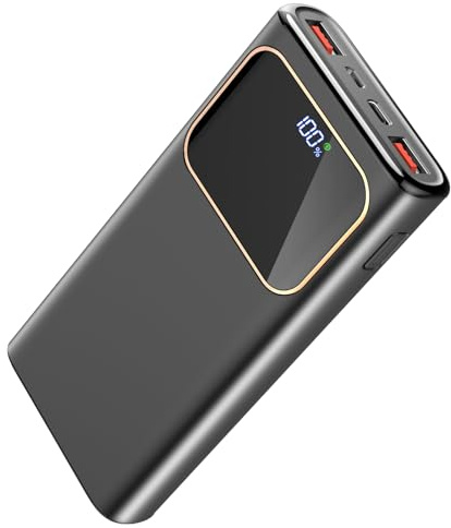 20000mAh Power Bank Ricarica Rapida 22.5W(12V/4.5A), Powerbank per iPhone 17/16/15/14/13/12/11 Samsung Xiaomi Android etc, Leggero Caricatore Portatile con USB-C Ingressi e Uscite