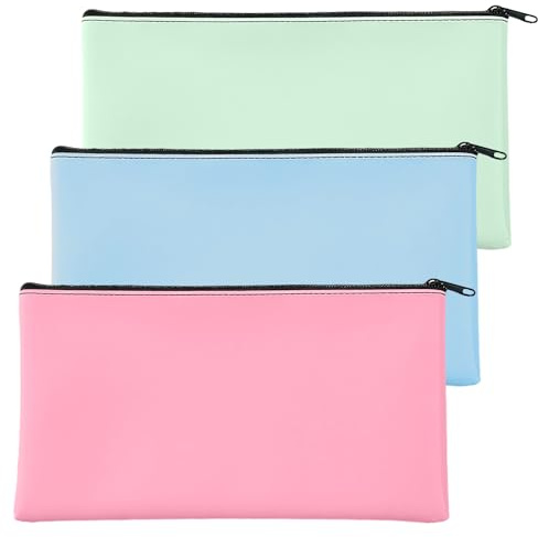 Geldtaschen Banktasche, 3 Stück PU Dokumententasche, Geldbeutel Geldtasche für Schule Reisen Zuhause Büro