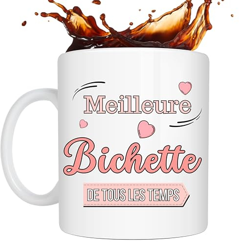 Jassimino cadeau Bichette - Mug Bichette - tasse Bichette Originale - cadeaux pour Femmes - tasse a cafe original -mug personnalisé tutrice- tasse rigolote -idee cadeau Femme