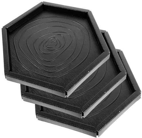 DIYEAH Lot de 3 Gamelles Hexagonales pour Reptiles, Bol Abreuvoir en Plastique, Format Moyen, pour Terrarium et Alimentation de Tortues Terrestres et Lézards