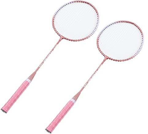 Aramox Badmintonschläger, Leichter Rahmen aus Eisenlegierung, Rutschfester Griff, 650 Mm Länge, Ideal für Anfänger und Schülertraining