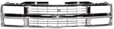 Garage-Pro Front Grille Assembly For 1994 Chevrolet Blazer, Fits 1994-1999 Chevrolet C1500 Truck Grill, Chrome Shell and Insert Plastic Grille, Models With composite Headlights