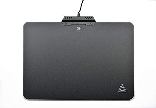 Lexip B5 - Tapis de Souris Gaming, Rigide Rétroéclairé, Réglage Tactile des Couleurs, Surface à Faibles Frottements, Meilleur Contrôle