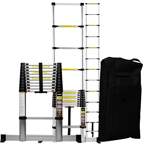 𝐂𝐑𝐀𝐅𝐓𝐅𝐔𝐋𝐋 Aluminium Teleskopleiter | 𝟑 𝐉𝐀𝐇𝐑𝐄 𝐆𝐀𝐑𝐀𝐍𝐓𝐈𝐄 - Finger Protection - Trittleiter - Stehleiter - Ausziehleiter - Anlegeleiter (3.2 Meter Soft Close)