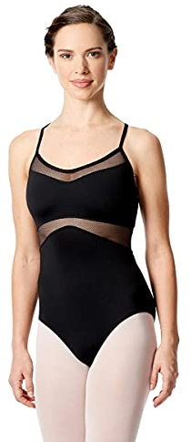 LULLI Dancewear Damen Ballett Trikot/Body/Leotard Angie ärmellos - Farbe: Schwarz - Größe: XL