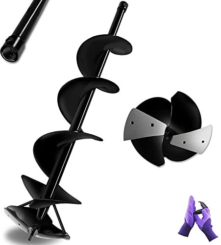 LONGRUN Power Ice Auger Drill Bit - Interchangeable & Sharp Blade, φ15 x 73cm