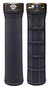 All Mountain Style | Leichte AMS Berm Griffe für MTB - Sichere und Langlebige Polymer-Gummi-Mischung, 135mm Länge, Passend für All Mountain, Enduro & Downhill - Nur 100g | Schwarz