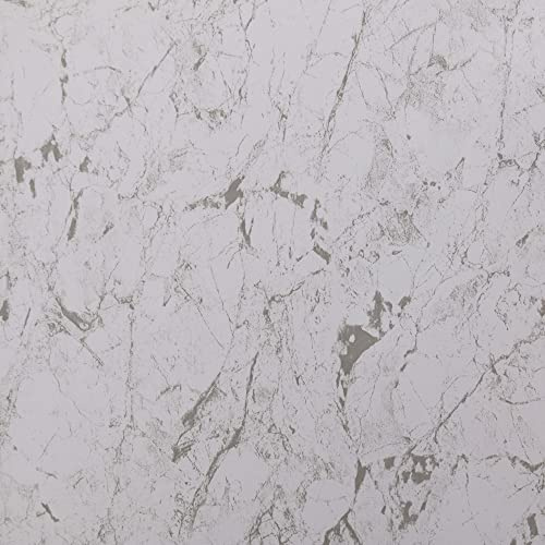 Aquariss 2PCS PVC Wall Panel 1m Wide x 2.4m Long x 10mm Thick Large Bathroom Wet Wall Cladding Shower Panel Gloss White Marble