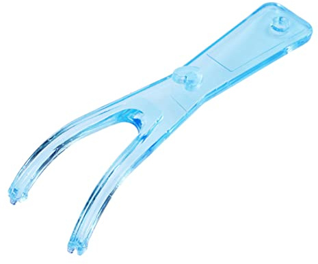 Healifty Dental Floss Holder Rack with Built-in Spool Compact 4.33X1.18X0.51 Inch Flat Wire Flosser for Daily Oral Care and Prevention